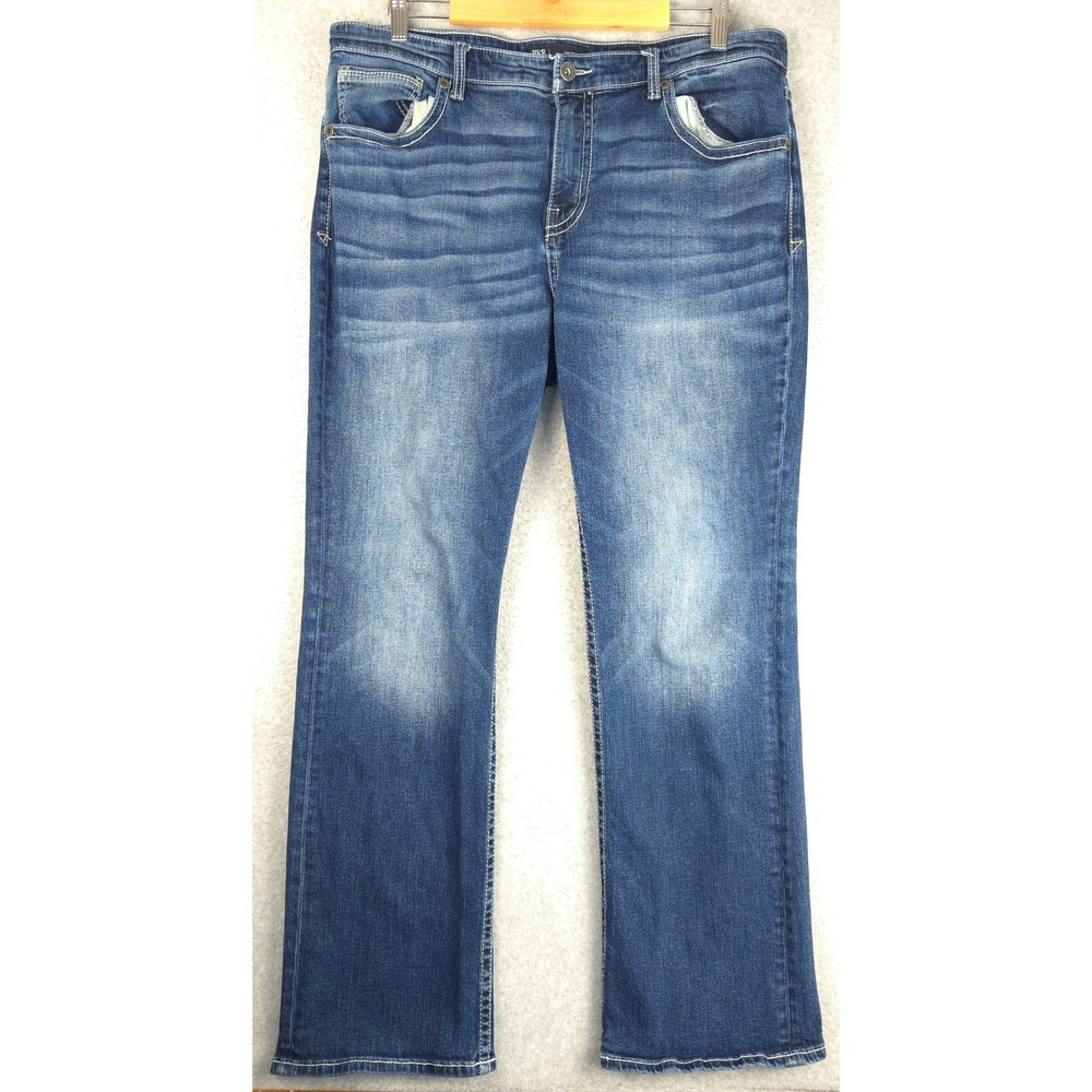 BKE Tyler Bootcut Jeans Mens Medium Wash Denim Blue 38x32 (Fits 38x31)